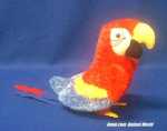 red parrot macaw plush stuffed animal
